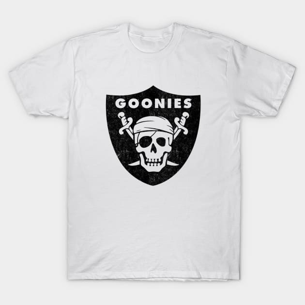 Raiders Goonies Vintage logo T-Shirt by BodinStreet